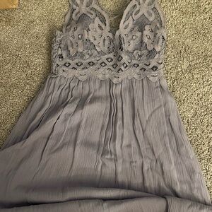 Free People Lavender Lace Maxi Dress
